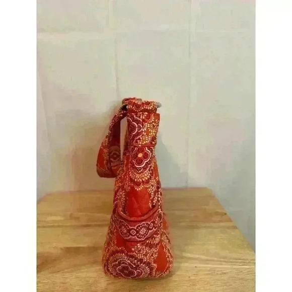 Vera Bradley Paprika Orange Quilted Shoulder Bag / Purse Side Pockets - Picture 2 of 9